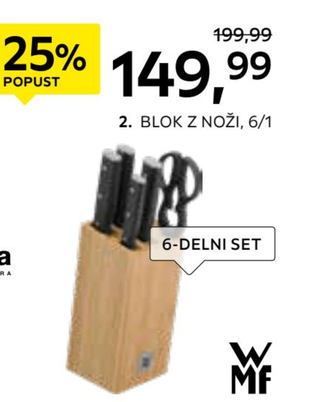 Samura Blok z noži 6/1 - Akcija v trgovini Lesnina