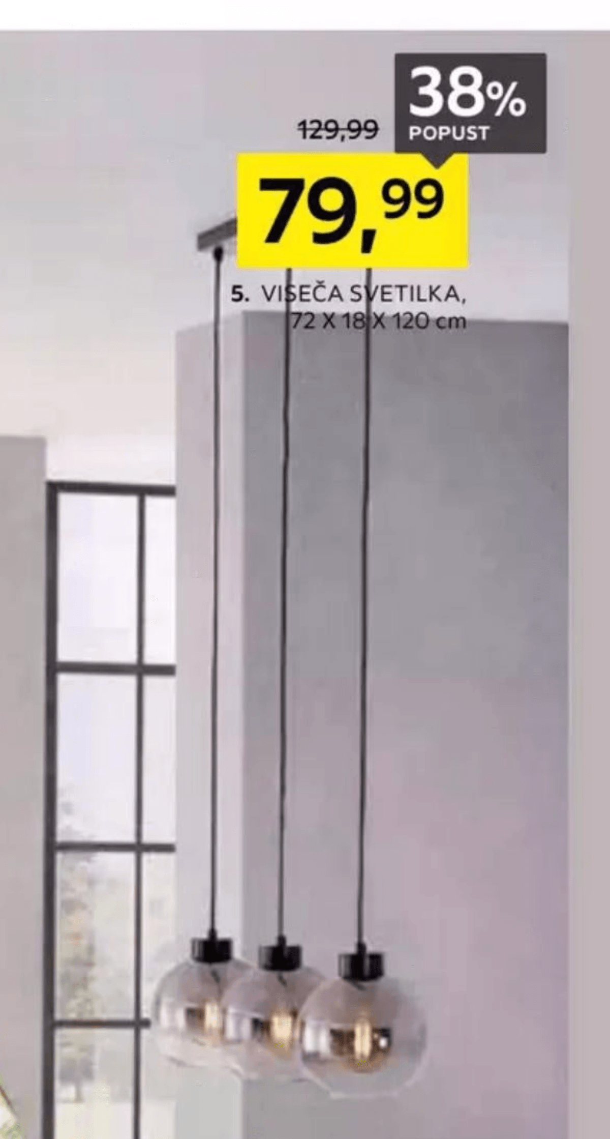 Viseča LED-svetilka Ø 30 cm Akcija v trgovini Lesnina