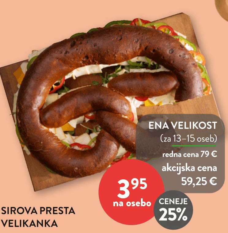 Sirova Presta Velikanka - Akcija v trgovini Spar