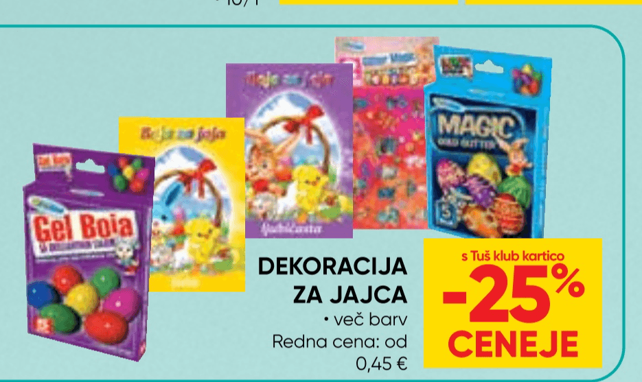 DEKORACIJA ZA JAJCA - Akcija v trgovini Tuš