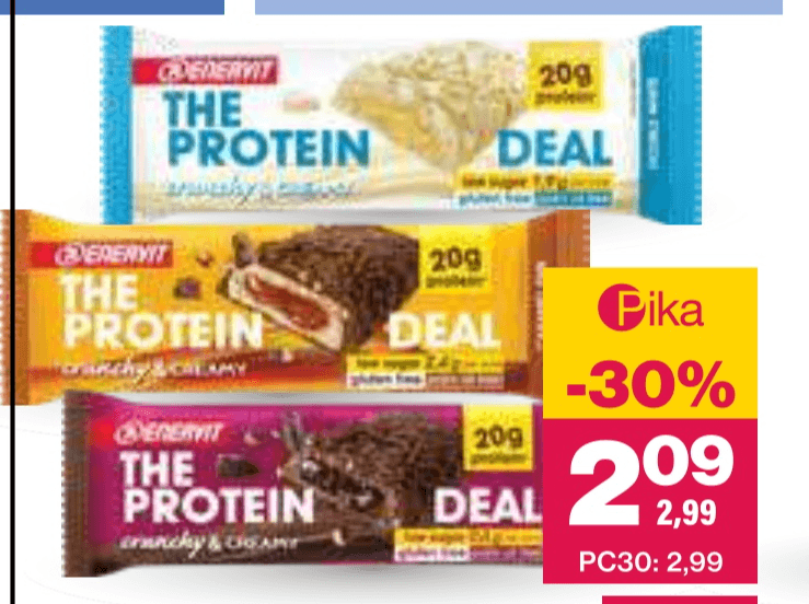 Brezglutenska proteinska ploščica Deal 55 g - Akcija v trgovini Mercator