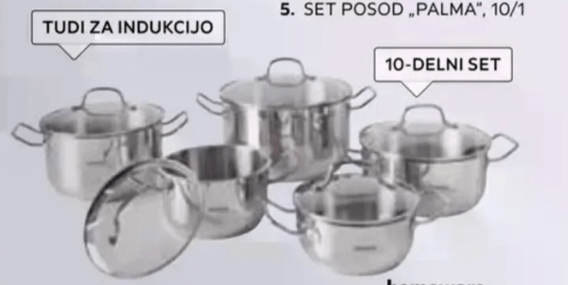 Homeware professional Set posod PALMA 10/1 - Akcija v trgovini Lesnina