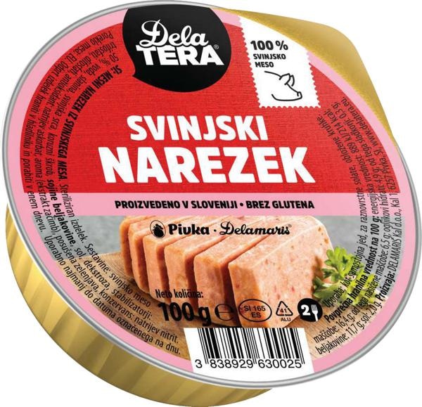 Svinjski narezek Delatera 100 g - Akcija v trgovini Tuš