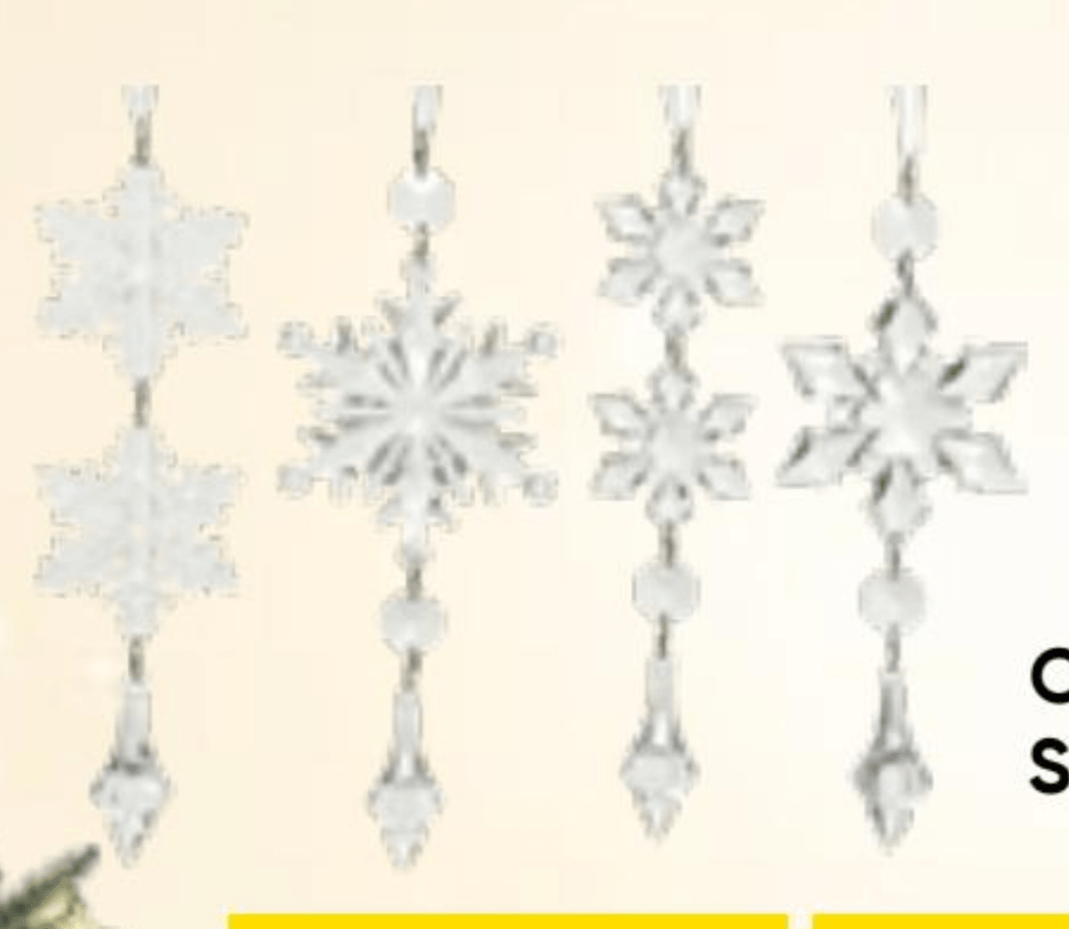 Božični okrasek snežinke - Akcija v trgovini Tuš