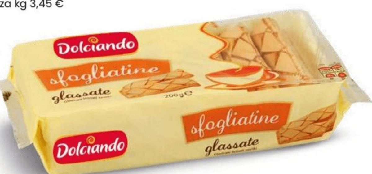 Dolciando Pecivo Sfogliatine s sladkorno glazuro 200 g - Akcija v trgovini Eurospin