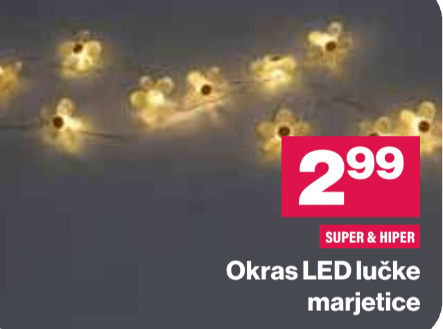 Okras LED lučke - Akcija v trgovini Mercator