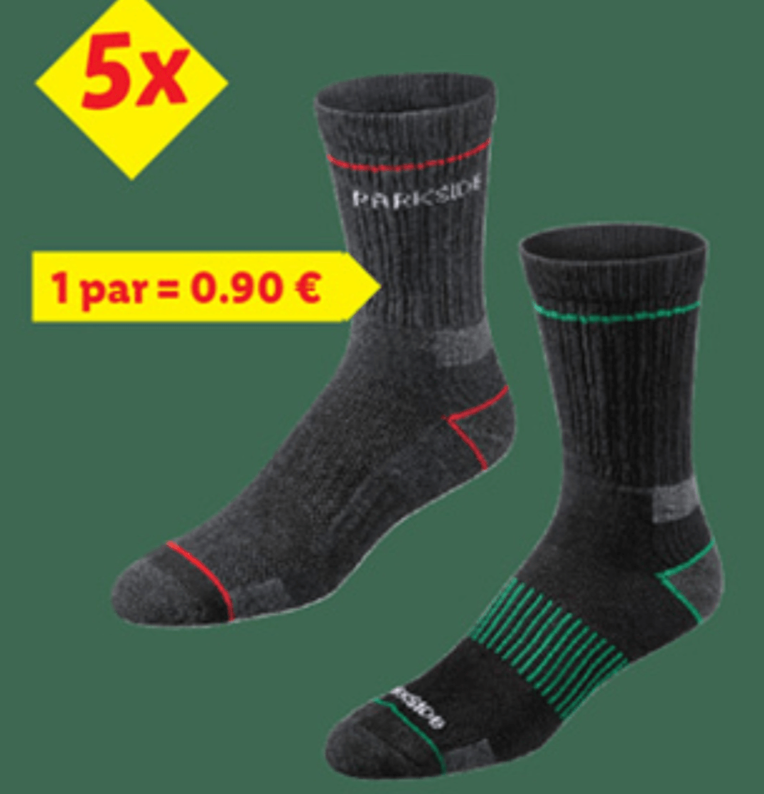 PARKSIDE Moške delovne nogavice 5 parov - Akcija v trgovini Lidl