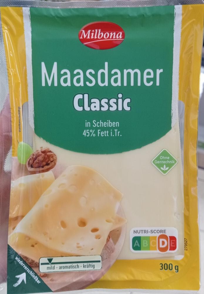 Sir Maasdamer 300 g Milbona - Akcija v trgovini Lidl