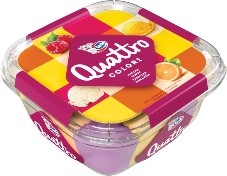 Sladoled Quattro Colori 1500 ml - Akcija v trgovini Mercator