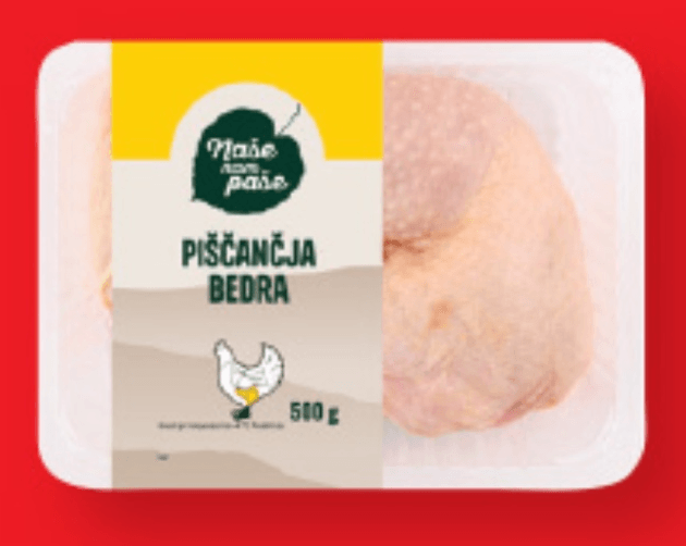 Naše Nam Paše Sveža piščančja bedra 500 g - Akcija v trgovini Lidl