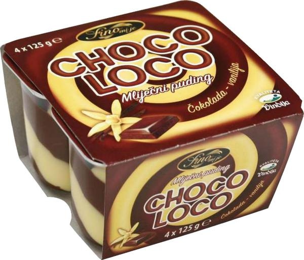 Puding Choco-Loco 4 x 125 g Vindija - Akcija v trgovini Mercator