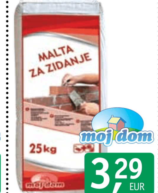 Malta za zidanje Moj dom 25 kg - Akcija v trgovini Jager
