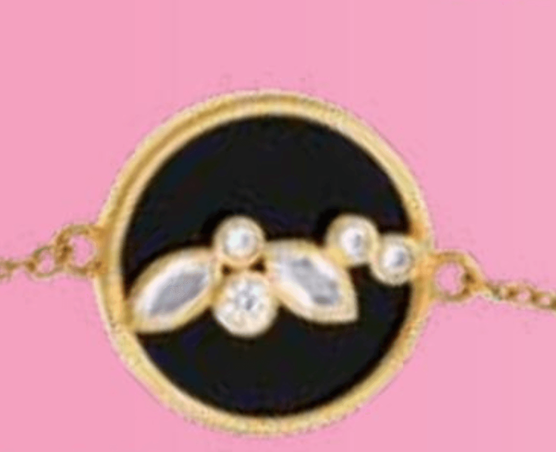 Zapestnica s sintetičnim kamnom in cirkonijevimi oksidi - Akcija v trgovini E.Leclerc