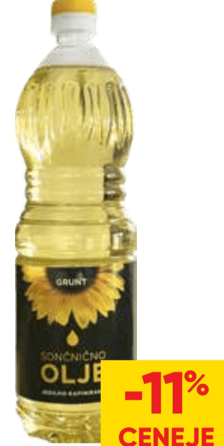 Sončnično olje Grunt 1 l - Akcija v trgovini Tuš