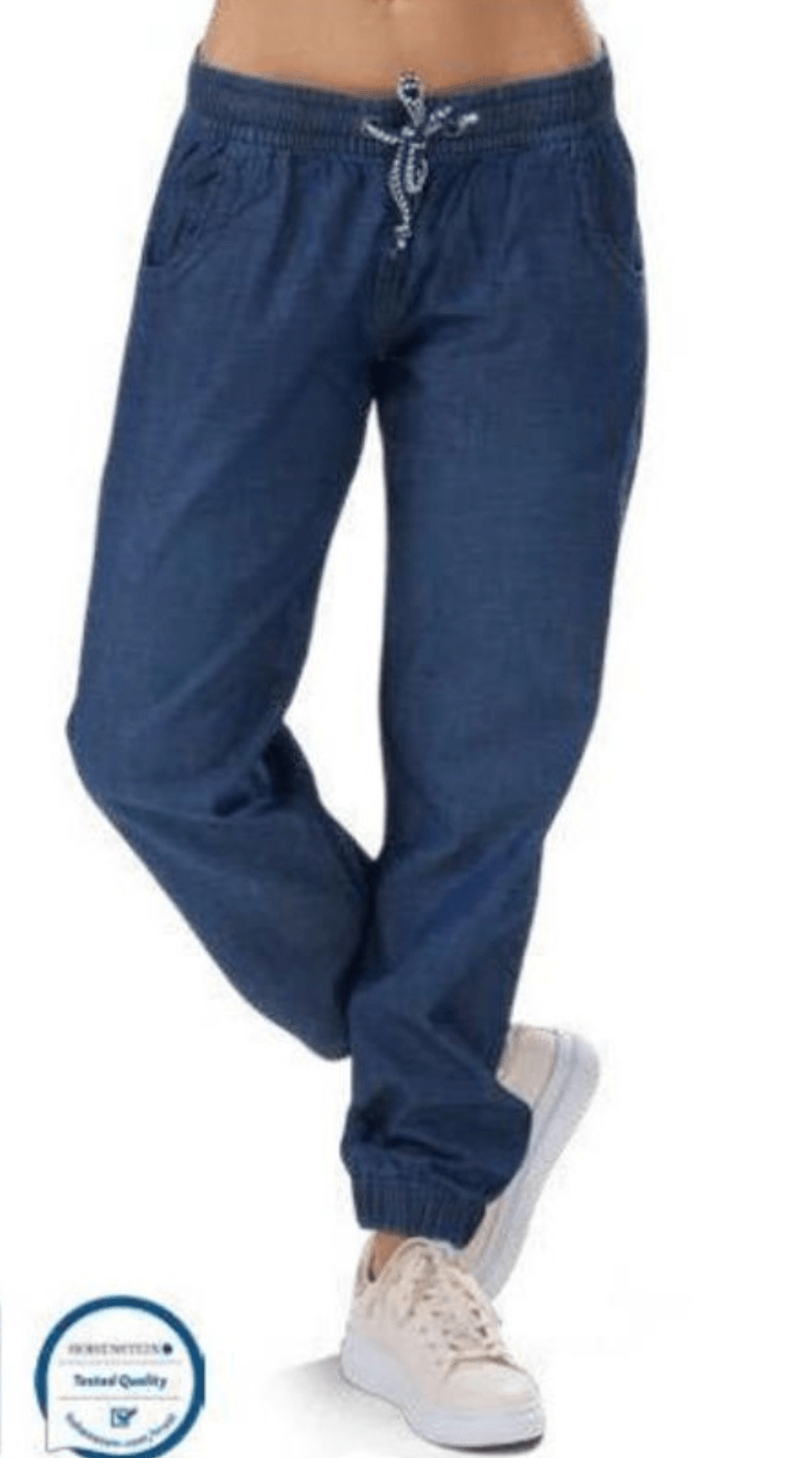 Ženske mehke hlače v videzu jeansa Glissade - Akcija v trgovini Eurospin