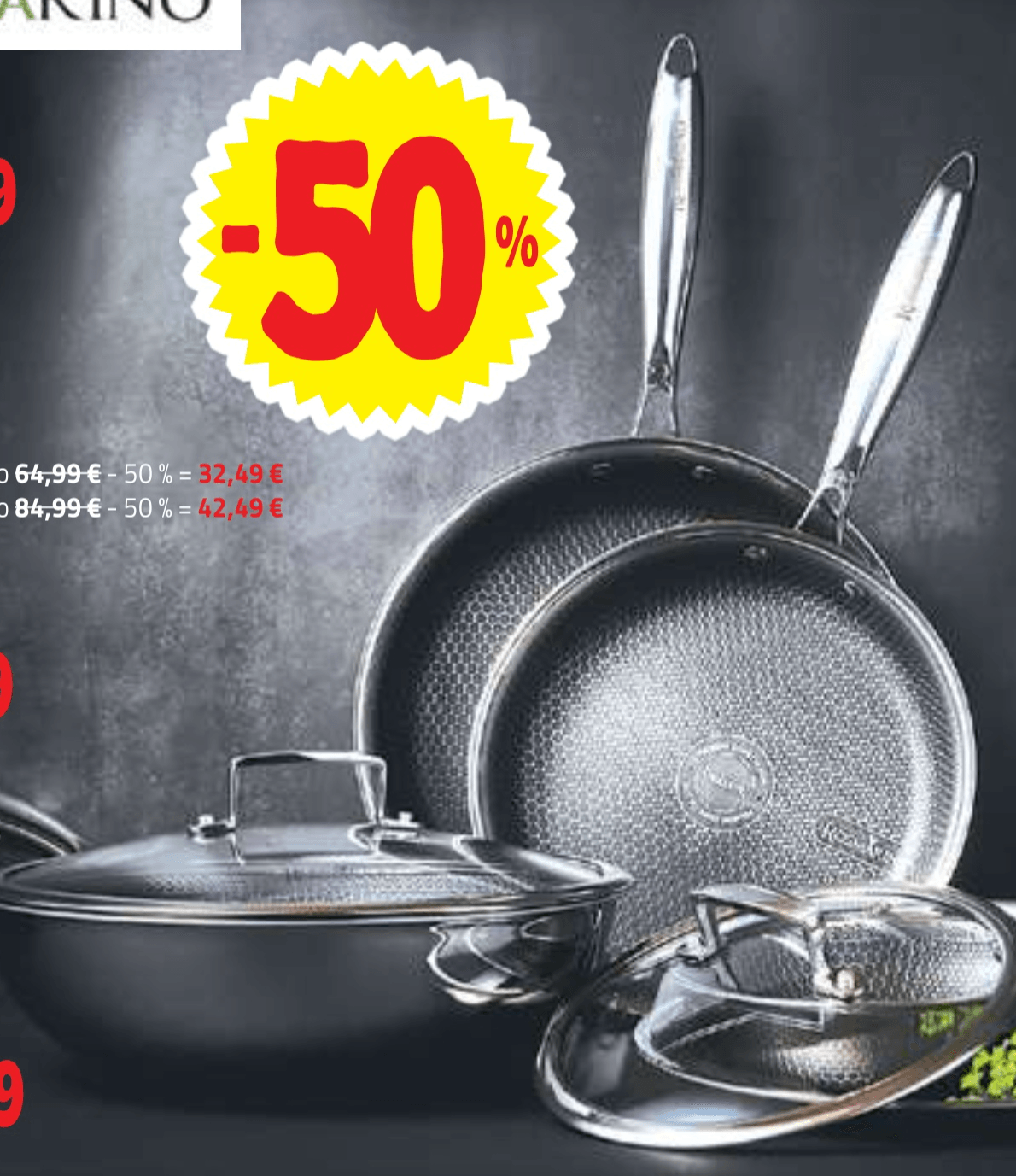 Visoka ponev s pokrovko - Akcija v trgovini E.Leclerc