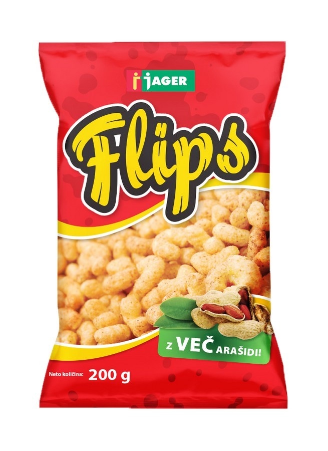 Flips z extra arašidi 200 g Jager - Akcija v trgovini Jager