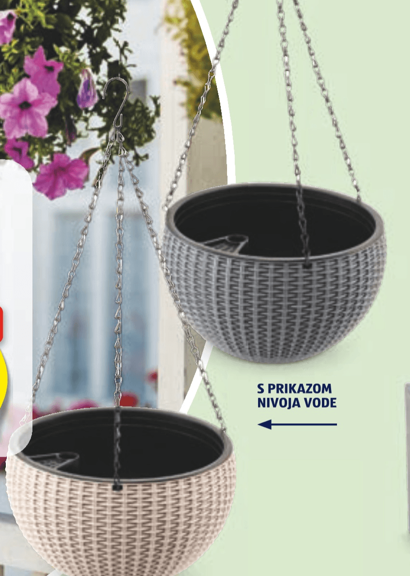 Viseči cvetlični lonec BELAVI - Akcija v trgovini Hofer