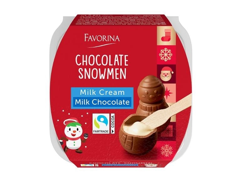 Favorina čokoladni snežaki 128 g Akcija v trgovini Lidl