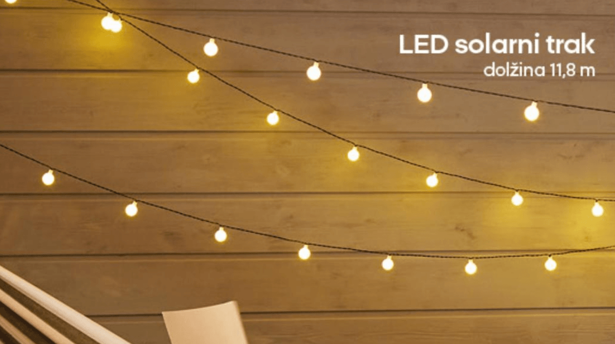 LED solarni trak 11,8 m - Akcija v trgovini Pepco