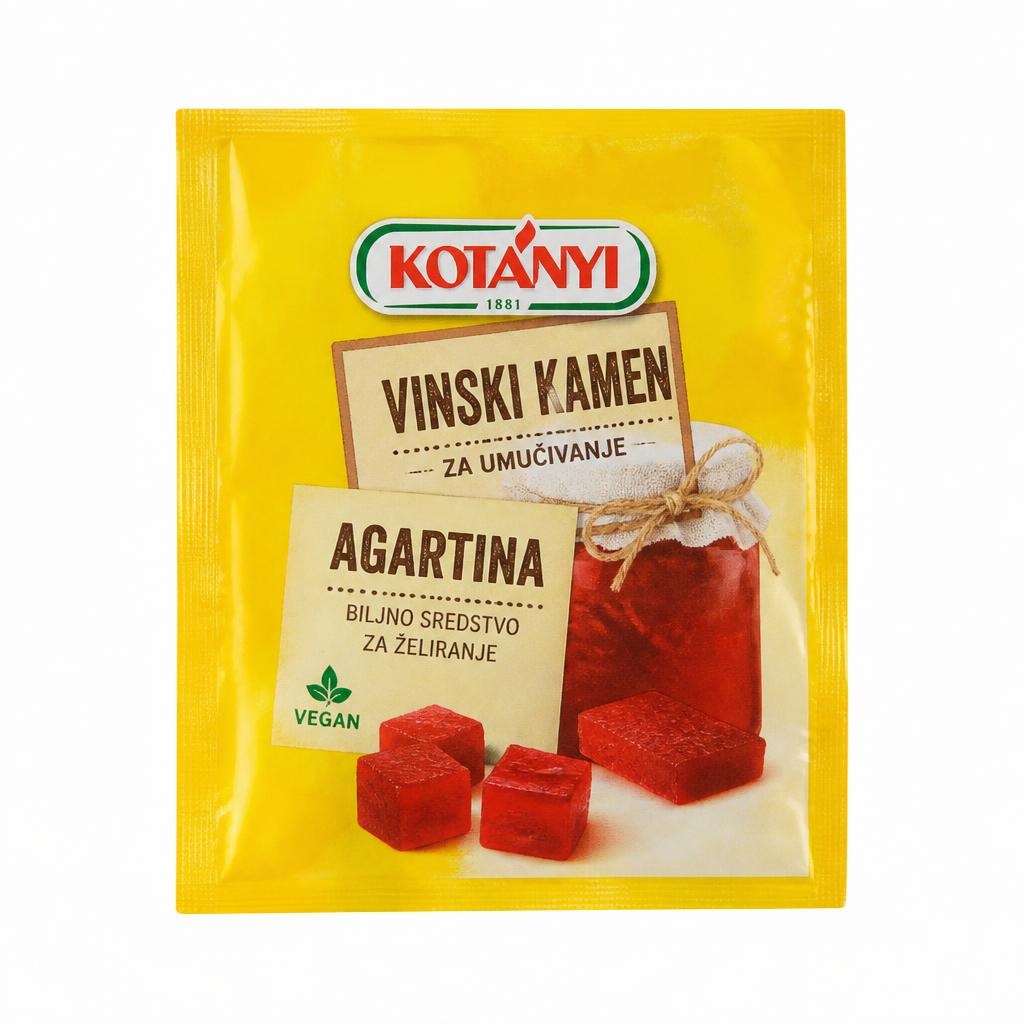 Vinski kamen Kotanyi ali Agartina rastlinsko sredstvo za želiranje 16 g ali 10 g Akcija v trgovini Mercator
