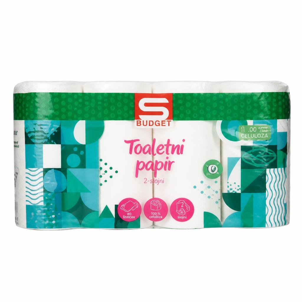 TOALETNI PAPIR 2 SLOJNI Budget - Akcija v trgovini Spar