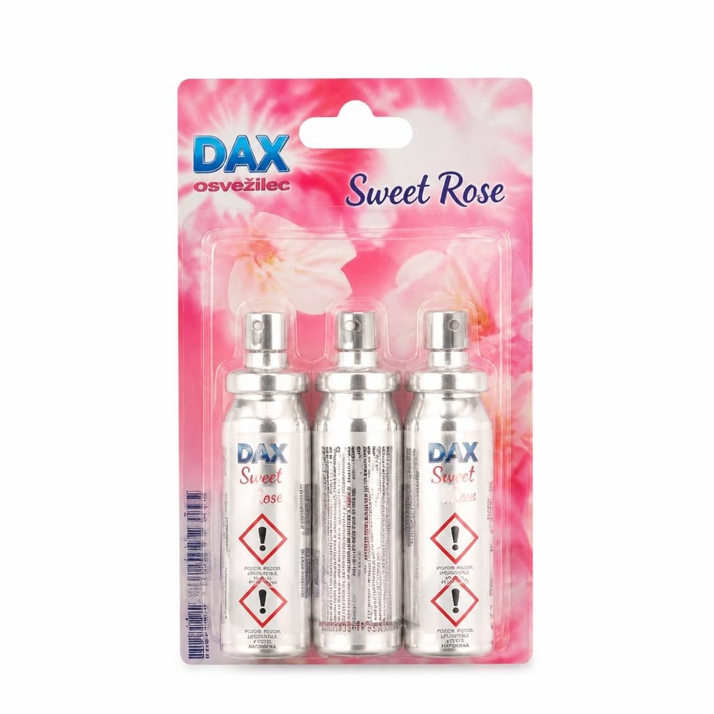 Osvežilec mini spray Dax refill 3x15 ml Akcija v trgovini Mercator
