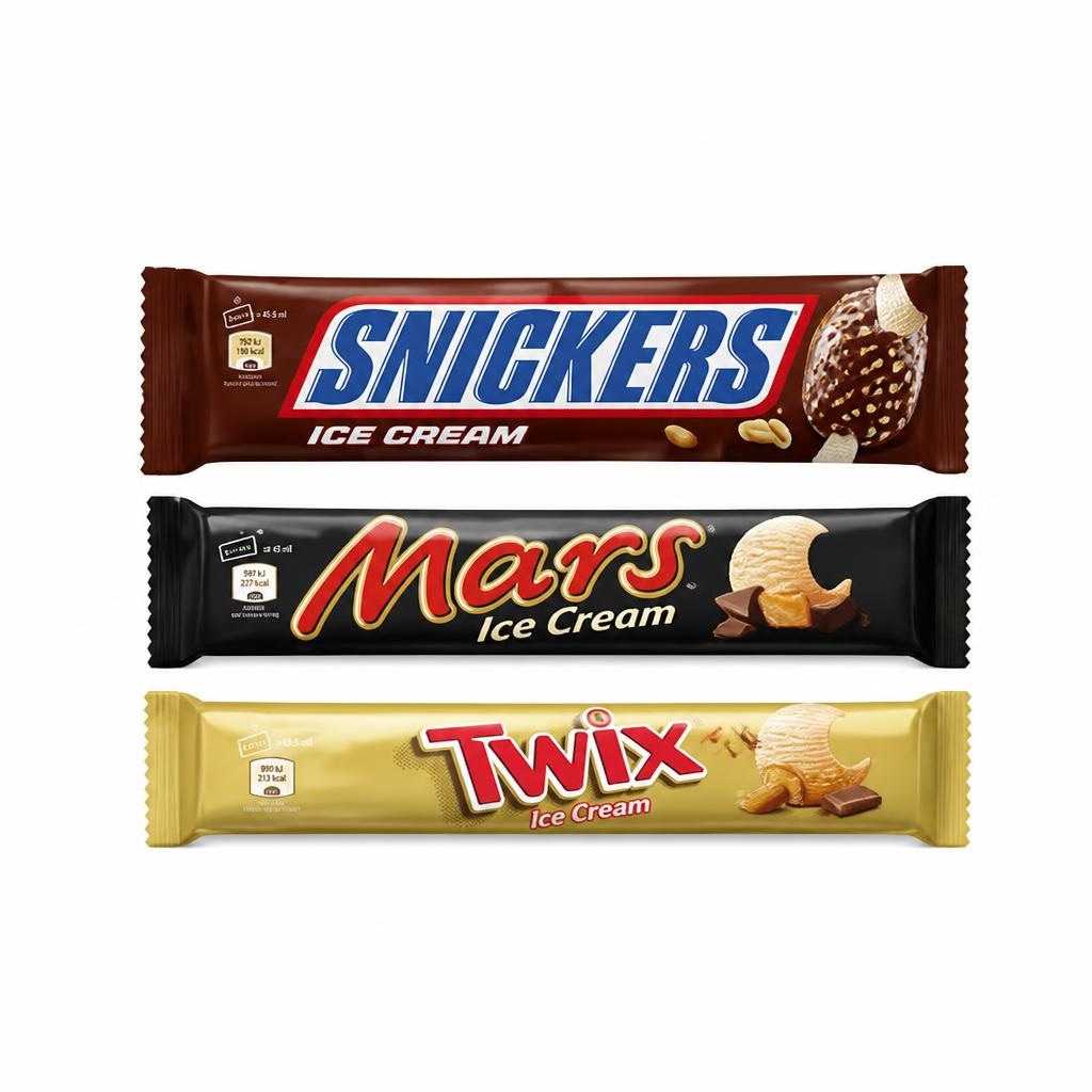 Snickers/Twix/Mars sladoledna rezina 47-73,5 g Akcija v trgovini Lidl