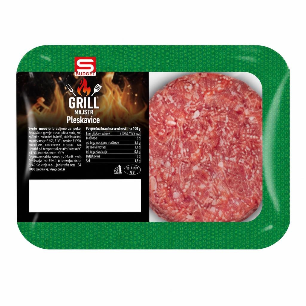 Grill Majstr Pleskavice 480 g S Budget - Akcija v trgovini Spar