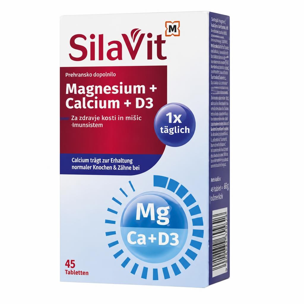 SilaVit Magnesium + Calcium + D3 45 kosov - Akcija v trgovini Mueller