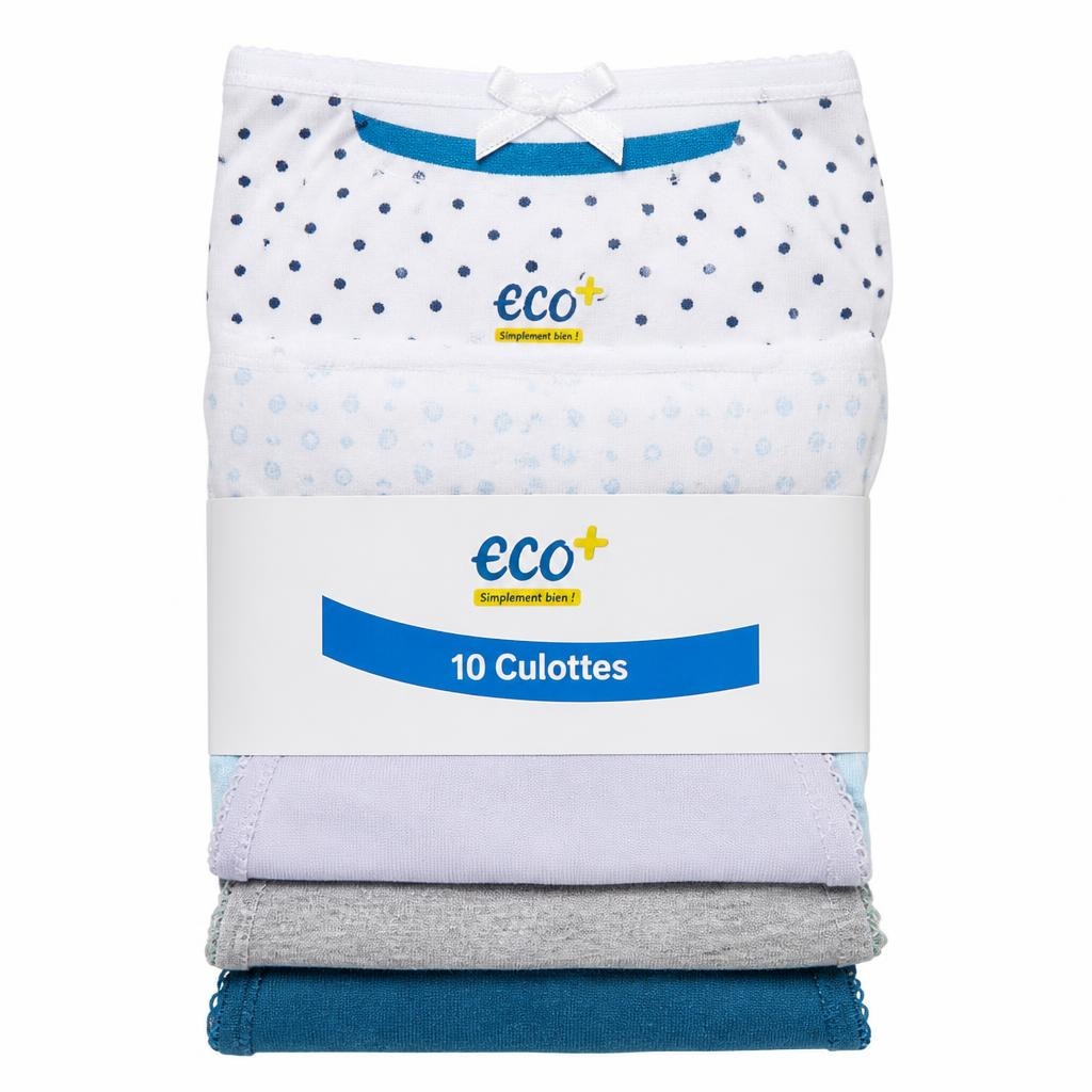 Eco+ dekliške ali deške spodnje hlačke 10x ali 8x Akcija v trgovini E.Leclerc