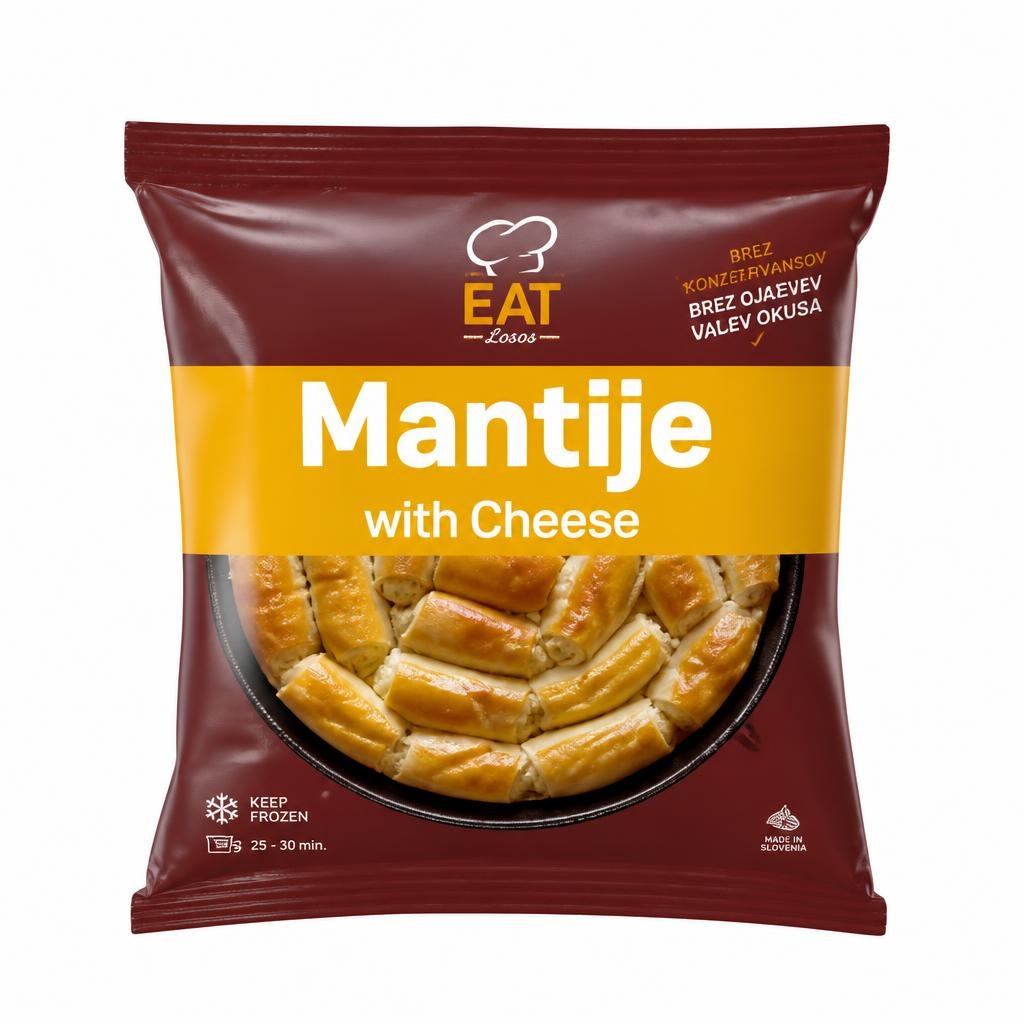 Mantije, vlečeno testo s skuto in špinačo 700 g EAT - Akcija v trgovini Eurospin