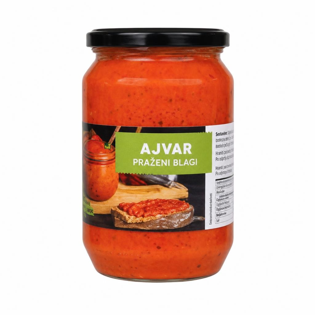 Praženi blagi ajvar Tuš 680 g - Akcija v trgovini Tuš