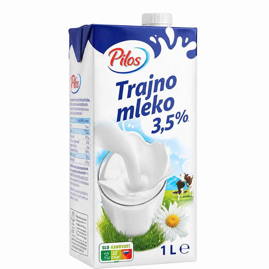 Pilos trajno mleko 1 l Akcija v trgovini Lidl