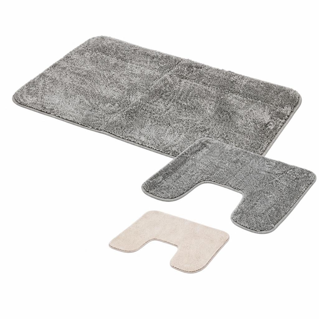 Kopalniški set 2/1 kopalniška preproga mere cca 50 x 80 cm; WC-predpražnik mere cca 50 x 40 cm Akcija v trgovini Spar