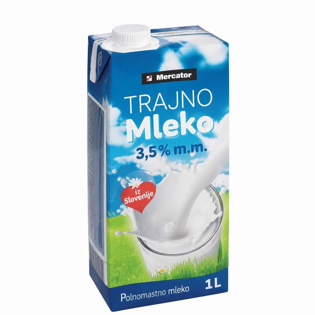 Trajno mleko 1 L Mercator Akcija v trgovini Mercator