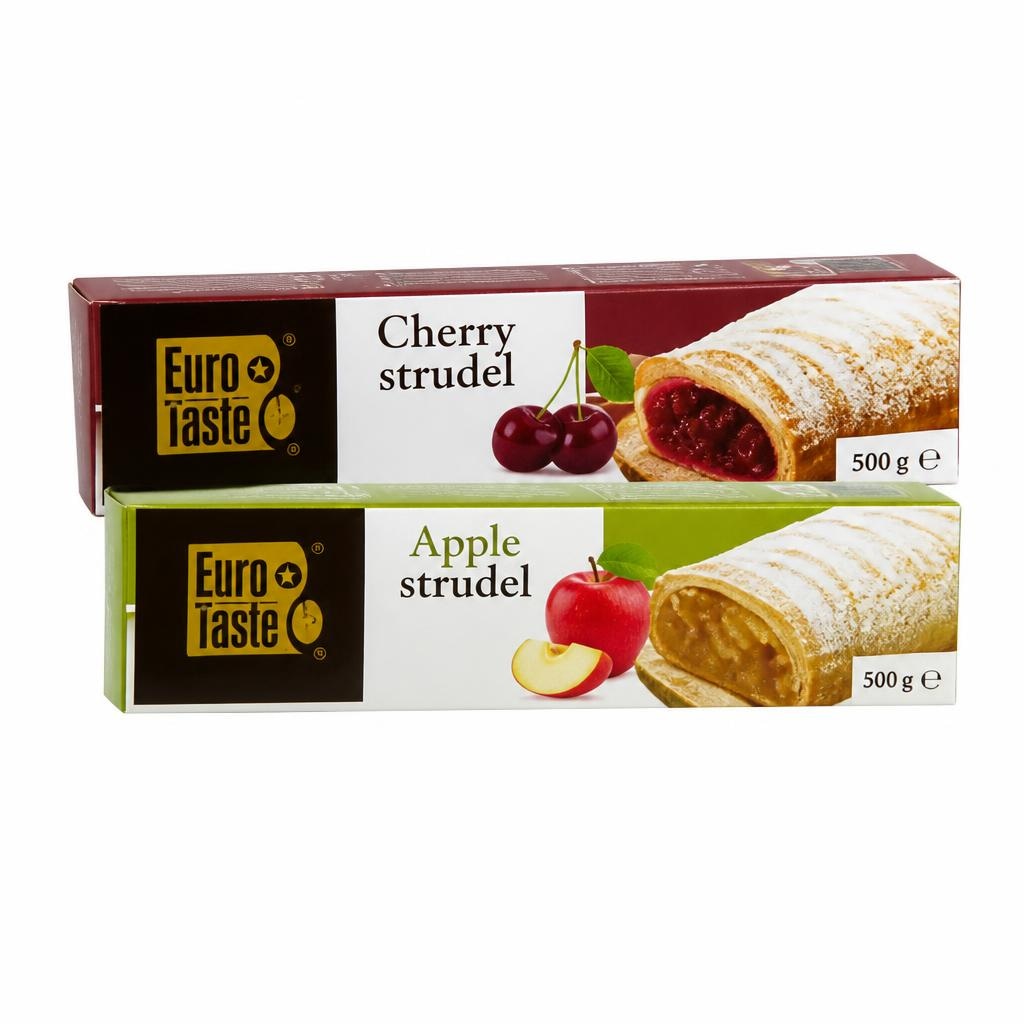 Euro Taste zavitek jabolčni/višnjev 500 g Akcija v trgovini Eurospin