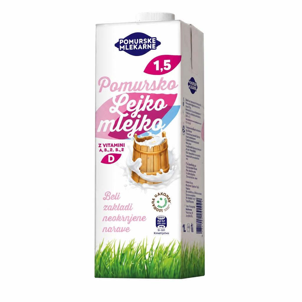 Trajno mleko Lejko 1 liter Pomurske Mlekarne - Akcija v trgovini Mercator