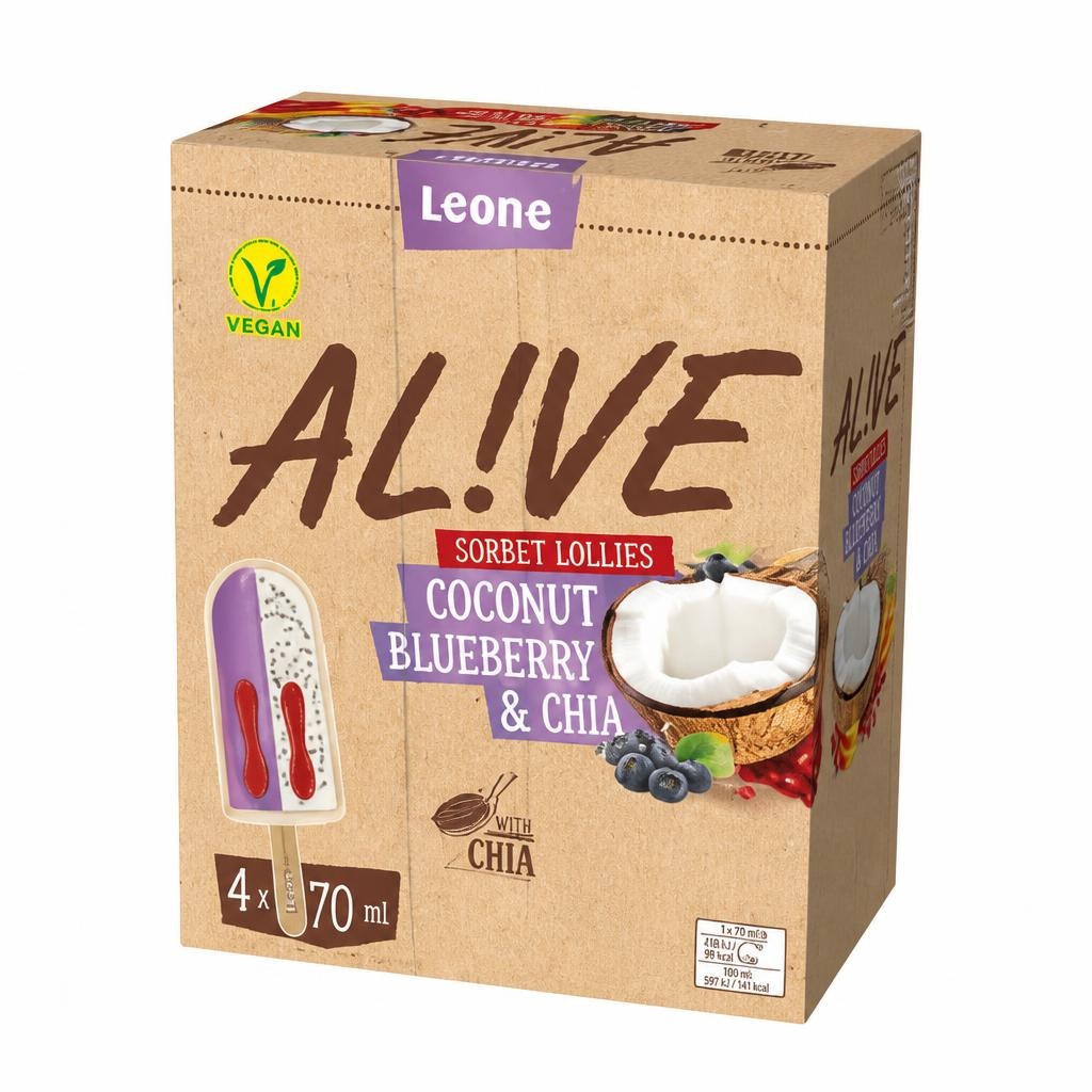 Leone Alive sorbetne palčke 4x70 ml Akcija v trgovini Lidl