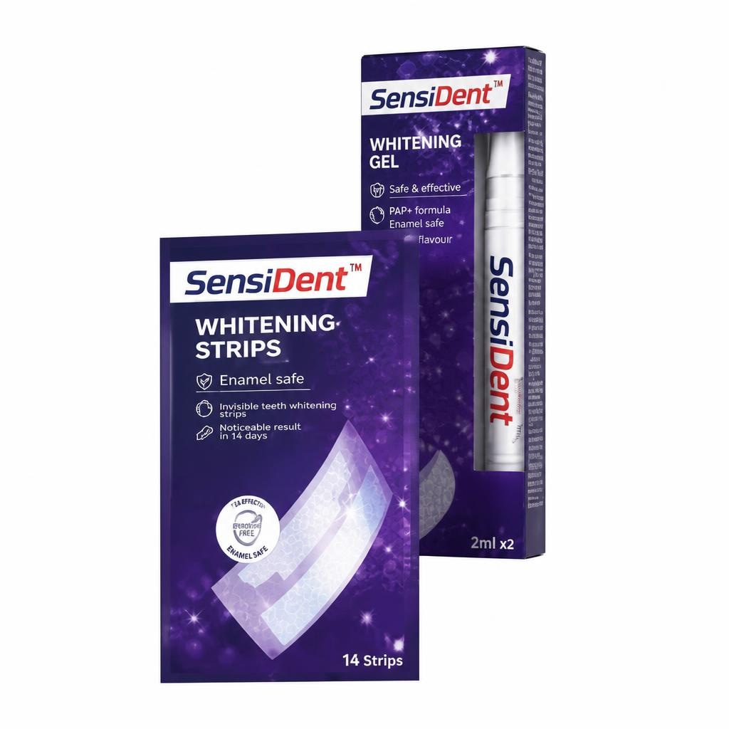 SensiDent Whitening strips 14 kosov - Akcija v trgovini Mueller