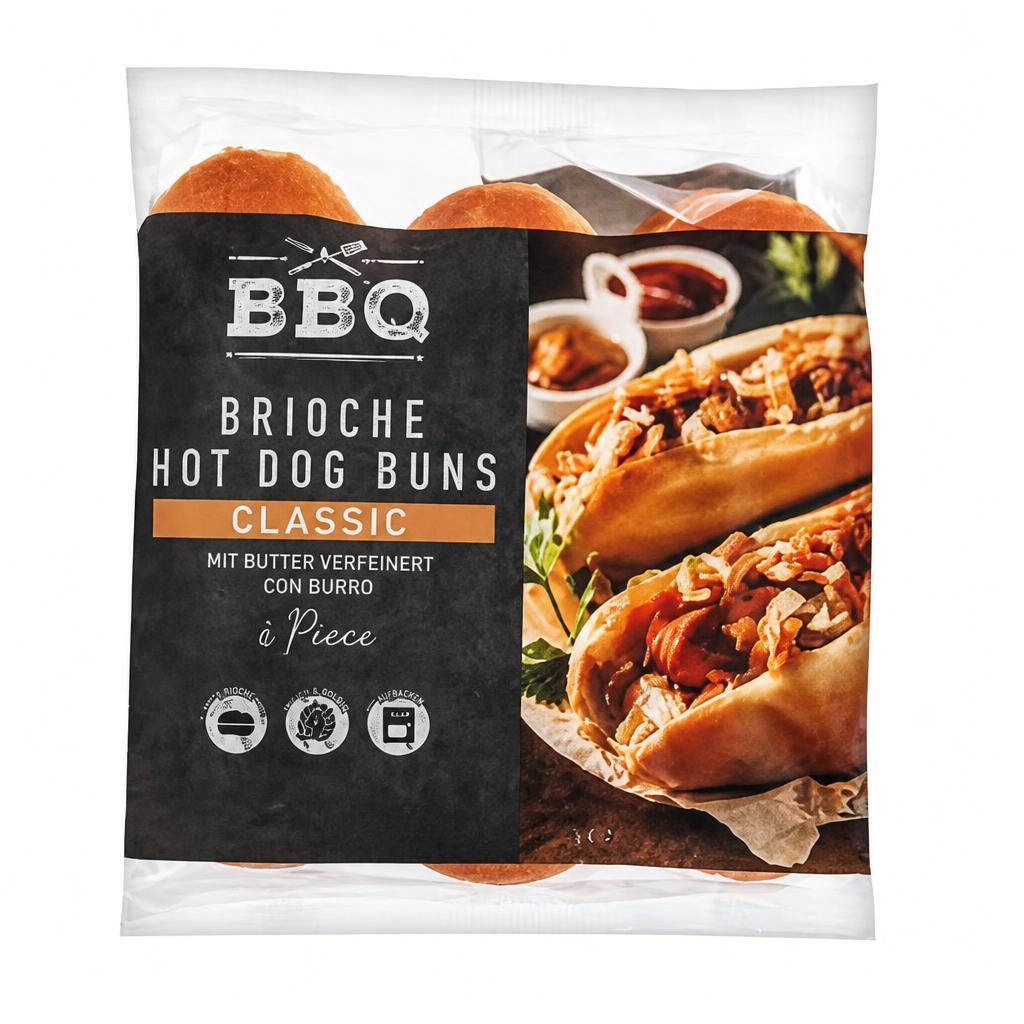 BBQ Brioš Hot Dog Kruhki 270 g - Akcija v trgovini Hofer