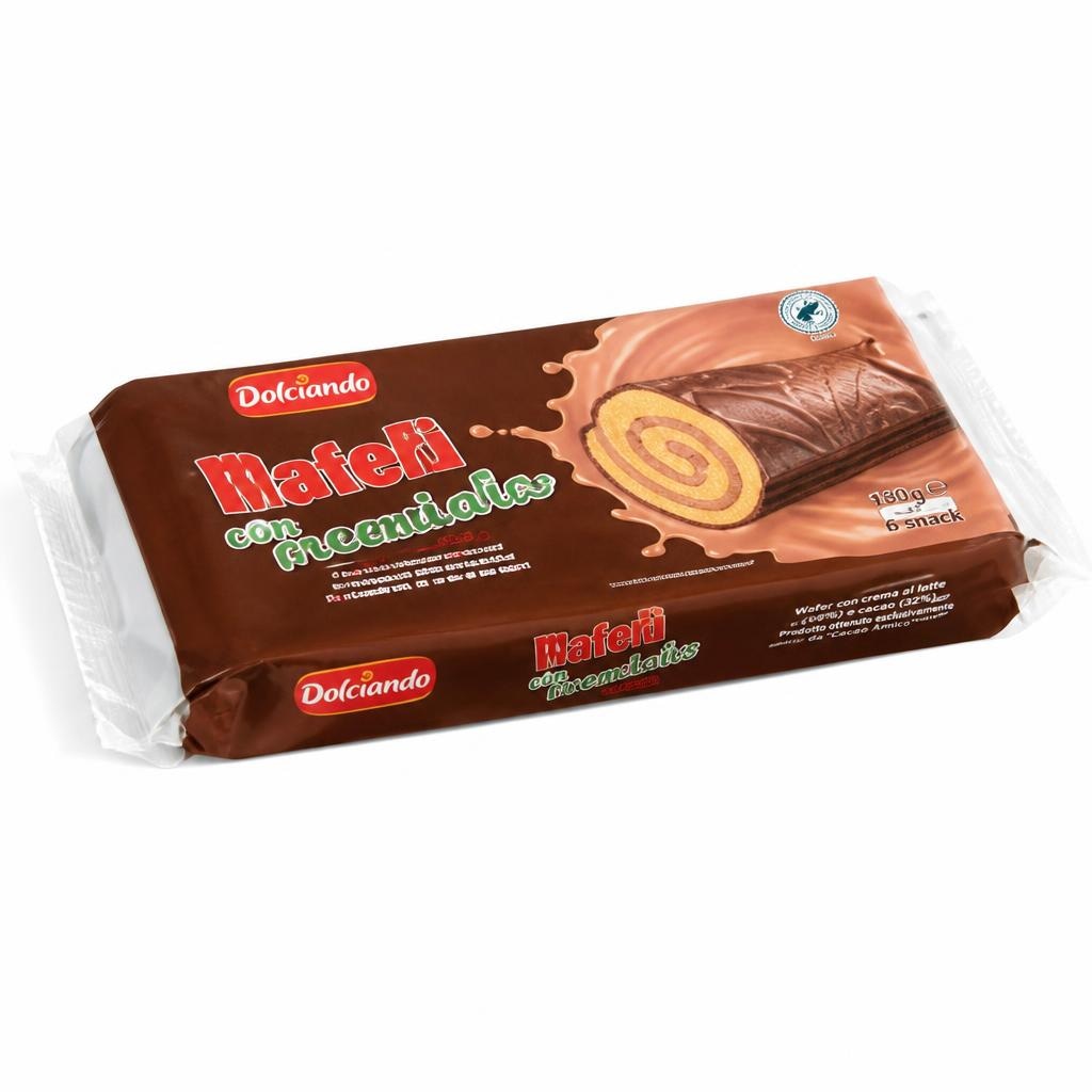 Keksi z mlečno in kakavovo kremo Dolciando 128 g - Akcija v trgovini Eurospin