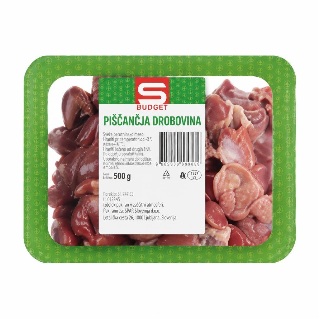 Piščančja drobovina 500 g S Budget Akcija v trgovini Spar