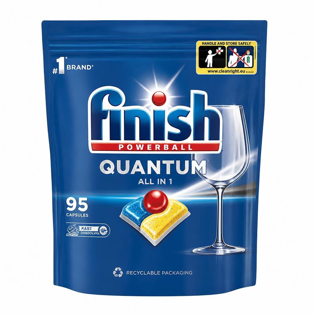 Finish Quantum All in 1 kapsule za strojno pomivanje posode 95 kapsul Akcija u trgovini E.Leclerc
