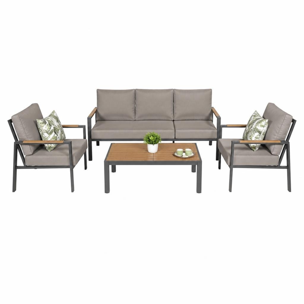 Set Tuscany Set, 4 kosi (3-sed 191x81cm, 2 fotelj 70x81cm, mizica 71x122cm) - Akcija v trgovini Harvey Norman