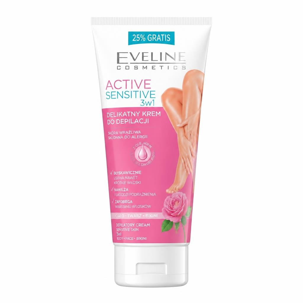 Eveline depilacijska krema Active Sensitive 3 v 1 125 ml Akcija v trgovini Tuš