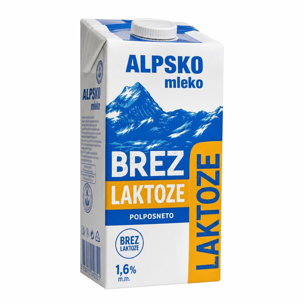 Alpsko Mleko Brez Laktoze 6 x 1 l - Akcija u trgovini Spar