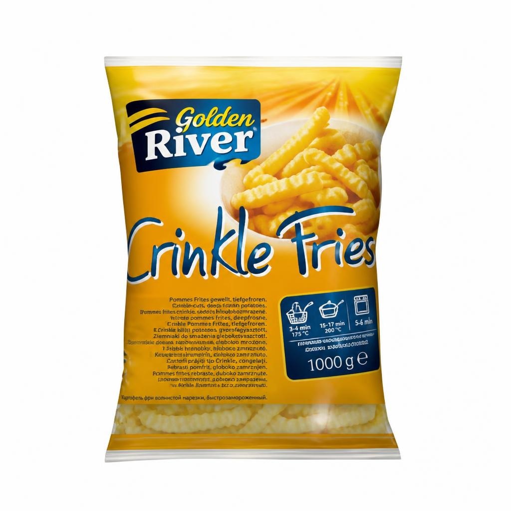 Pomfrit Crinkle Fries Golden River 1 kg Akcija v trgovini Tuš