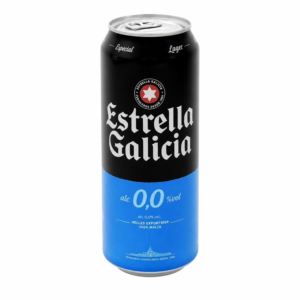 Estrella Galicia svetlo pivo 0,5 l Akcija v trgovini E.Leclerc
