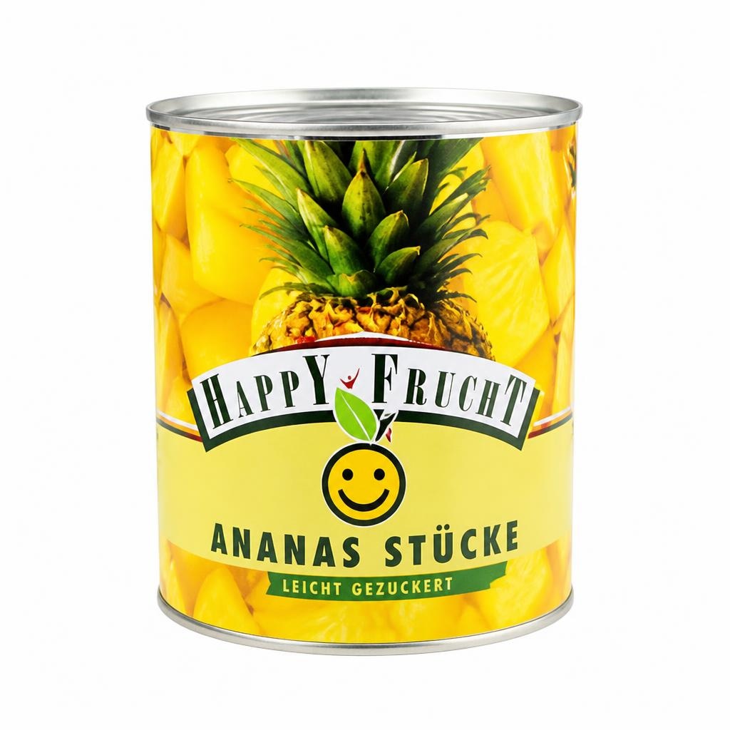 Happy Frucht kompot ananas koščki 850 ml Akcija v trgovini Jager